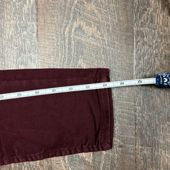 Sézane - excellent condition ankle length burgundy jeans size 27 but fit like 25 - Picture 13 of 15